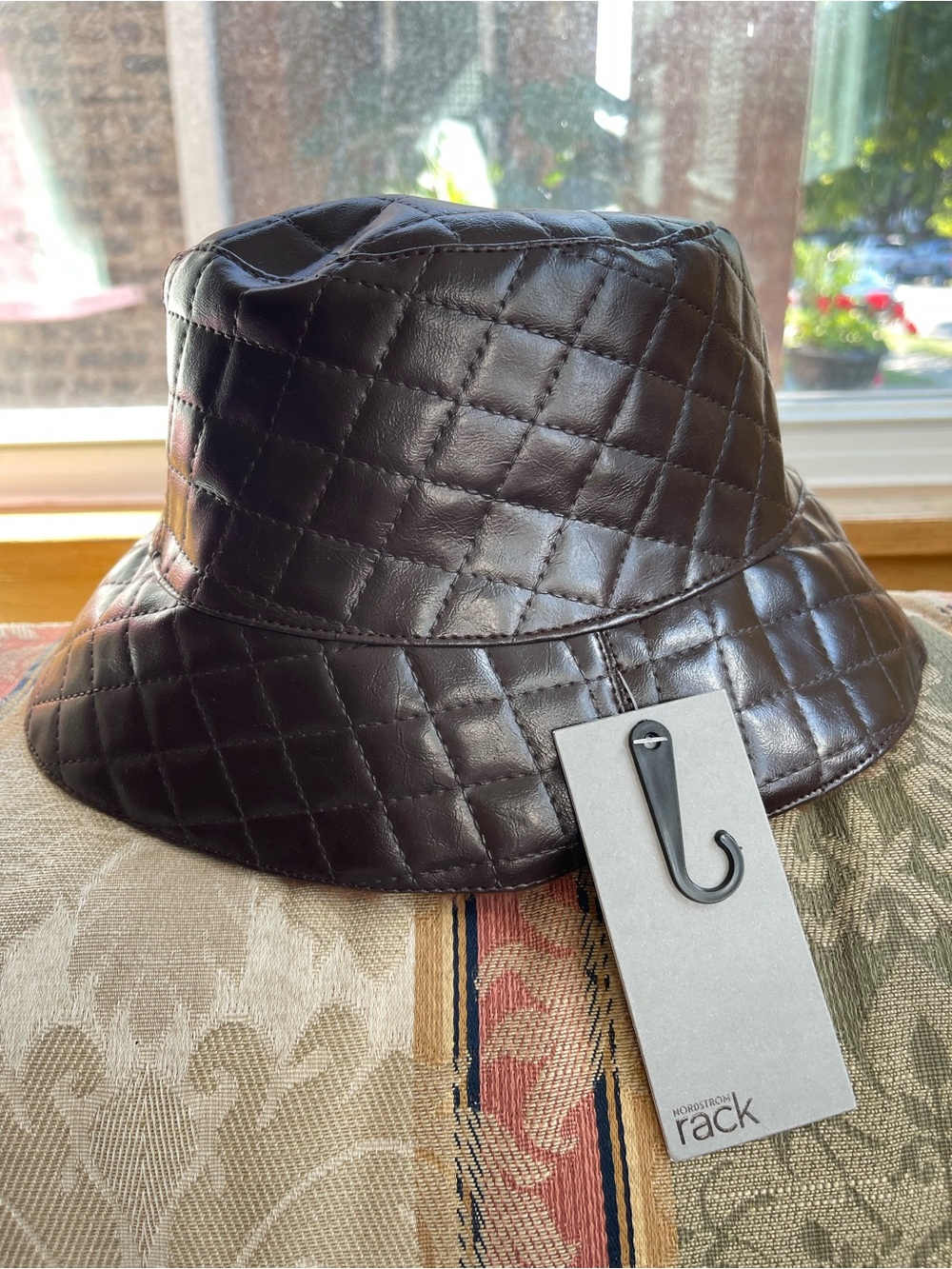 Nordstrom Rack Quilted Faux Leather Bucket Hat